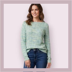 Tommy Hilfiger Pastel Blue and Green Sweater
